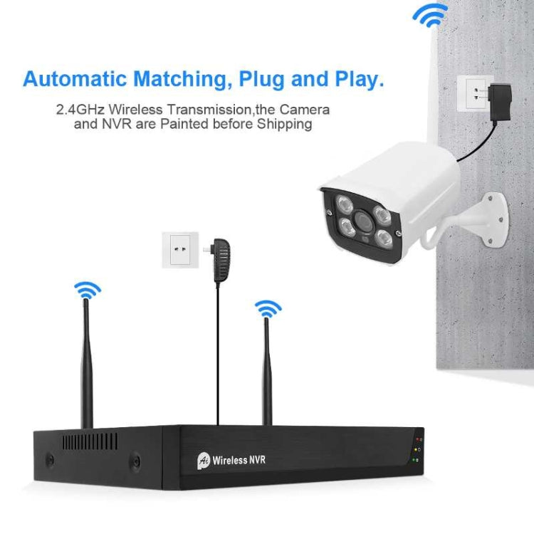 QS200-4 2.0MP 1080P HD Network Video Recorder Wireless Camera Set QS200-4 2.0MP 1080P HD Network Video Recorder Wireless Camera Set